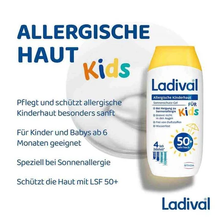 Ladival – żel dla dzieci o wrażliwej skórze SPF 50+, 2 x 200 ml żelu: ceny i cechy