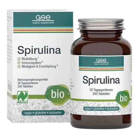 Spirulina 500 mg biologisch Naturland-tabletten, 80 tabletten