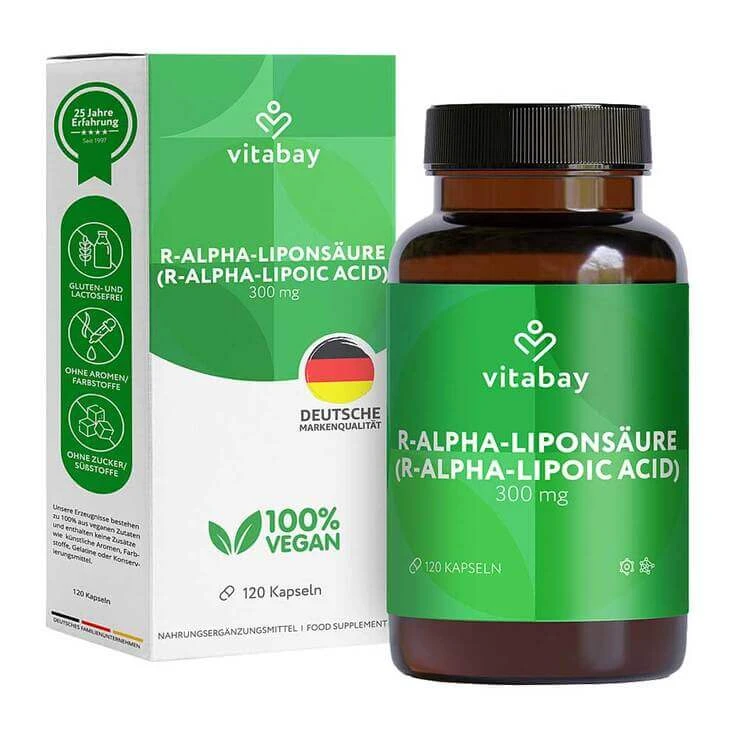 R-alfa-liponzuur 300 mg met thioctinezuur, 120 capsules