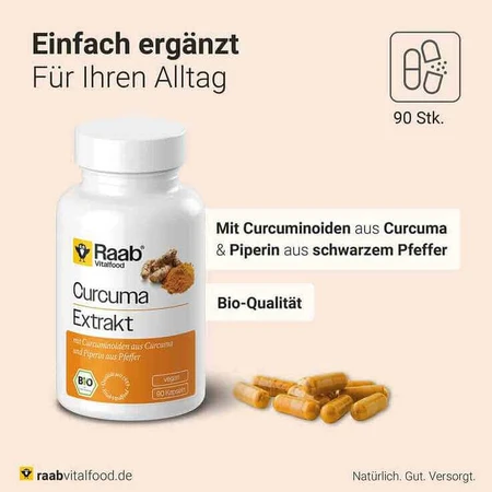 Raab Vitalfood Extract de curcuma organic, capsule, 90 de capsule