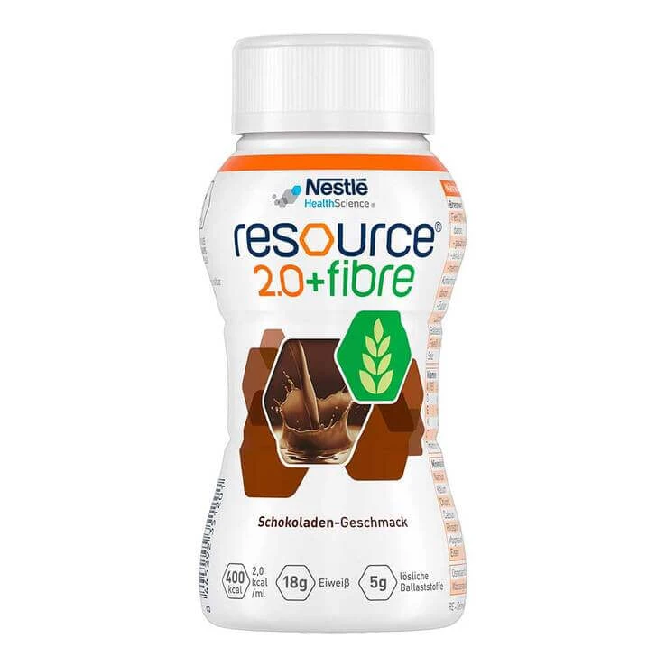 Resource 2.0 + Fiber Chocolate, 4 x 200 ml vloeibaar