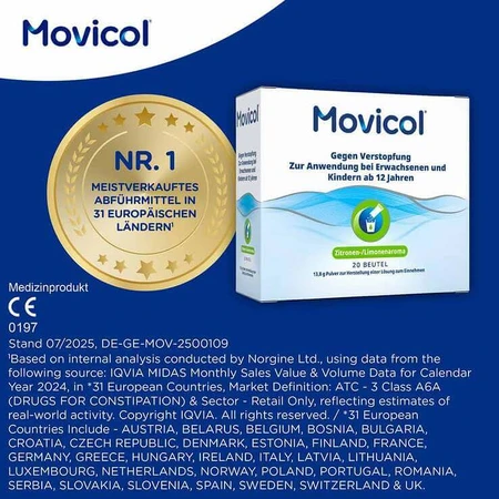 MOVICOL® Beutel Pulver – schnelle Hilfe bei Verstopfung, 100 St Pulver zur Herstellung einer Lösung zum Einnehmen