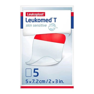 Leukomed® T Skin Sensitive 5 x 7,2 cm, verpakking met 5 pleisters