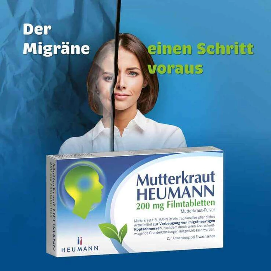 Heumann Feverfew 200 mg filmomhulde tabletten, 2x90 filmomhulde tabletten