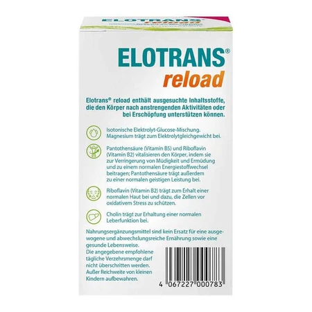 Elotrans Reload elektrolytenpoeder, appelsmaak, zakje, 2 x 15 x 7,45 g poeder