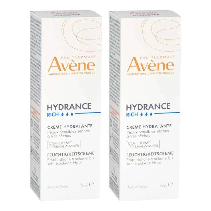 Avene Hydrance Rijke Hydraterende Crème, 2x40 ml crème