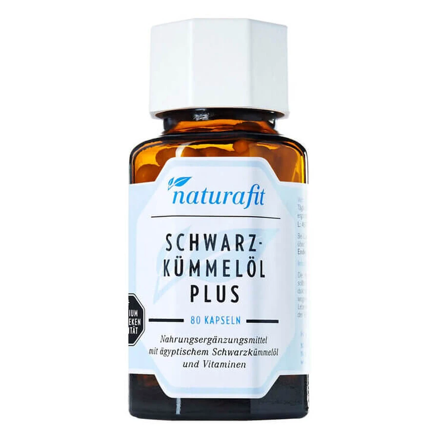 Gélules Naturafit à l'huile de cumin noir « Plus », 80 gélules