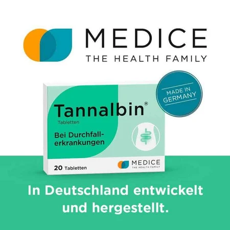 Tannalbin®-tabletten tegen diarree, 20 tabletten
