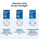 Breathe Better Breathe Right neusstrips, standaard, transparant, 10 strips
