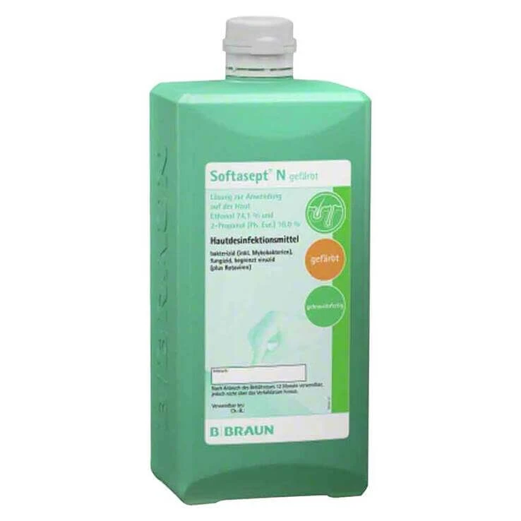 Softasept® N gekleurd huidontsmettingsmiddel, 1000 ml oplossing
