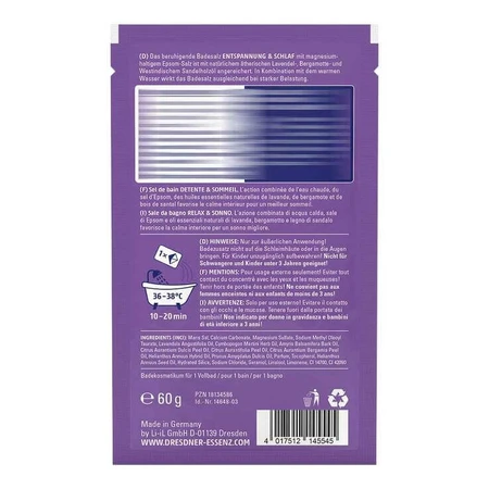 Sales de baño «Relajación y sueño» de DE, 60 g para el baño