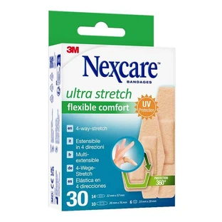 Pansements souples Nexcare Ultra Stretch Comfort, boîte de 30 pansements