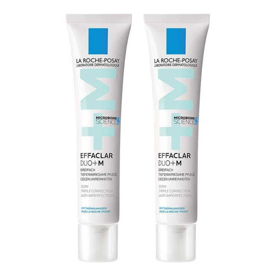 Crema Effaclar Duo+ M de La Roche-Posay, 2 x 40 ml