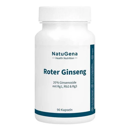 Roter Panax ginseng 20% Ginsenoside vegan Kapseln, 90 St Kapseln