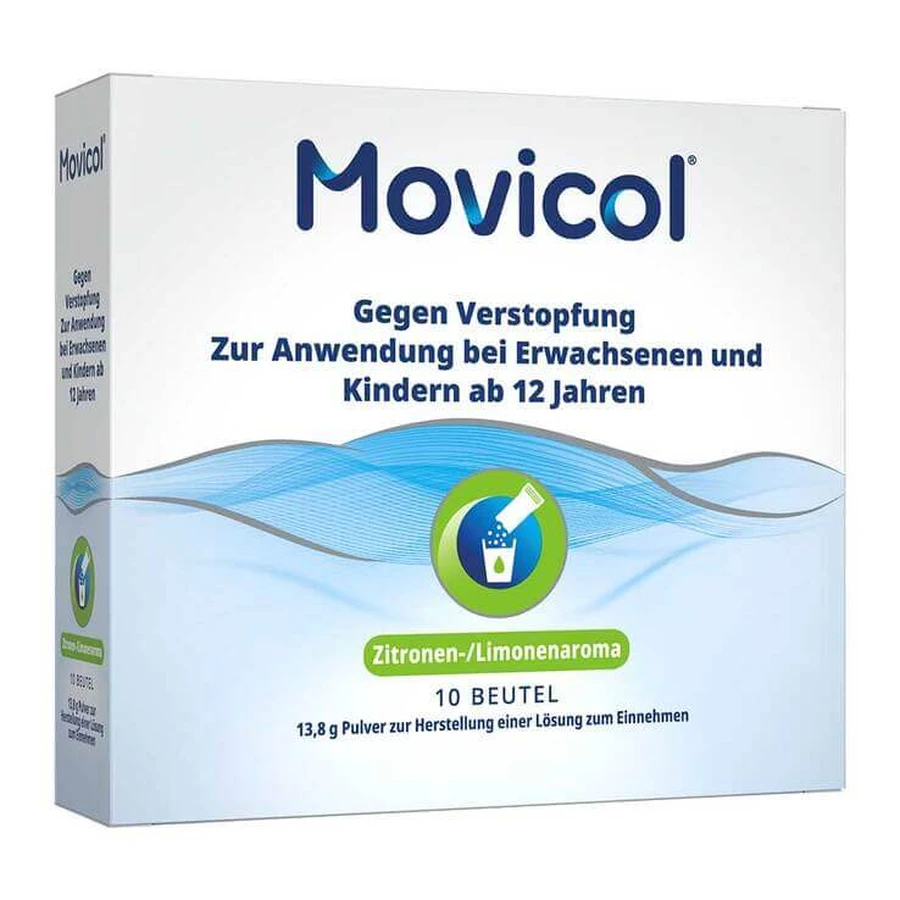 Sachets de poudre MOVICOL® – Soulagement rapide de la constipation, 50 sachets de poudre pour la préparation d'une solution buvable
