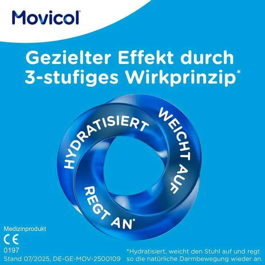 Sachets de poudre MOVICOL® – Soulagement rapide de la constipation, 50 sachets de poudre pour la préparation d'une solution buvable