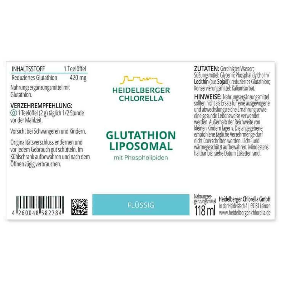 Glutation lipozomal lichid, 118 ml lichid