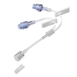 Tubo de extensión en Y Safeflow con 2 válvulas Safeflow y 1 juego de infusión