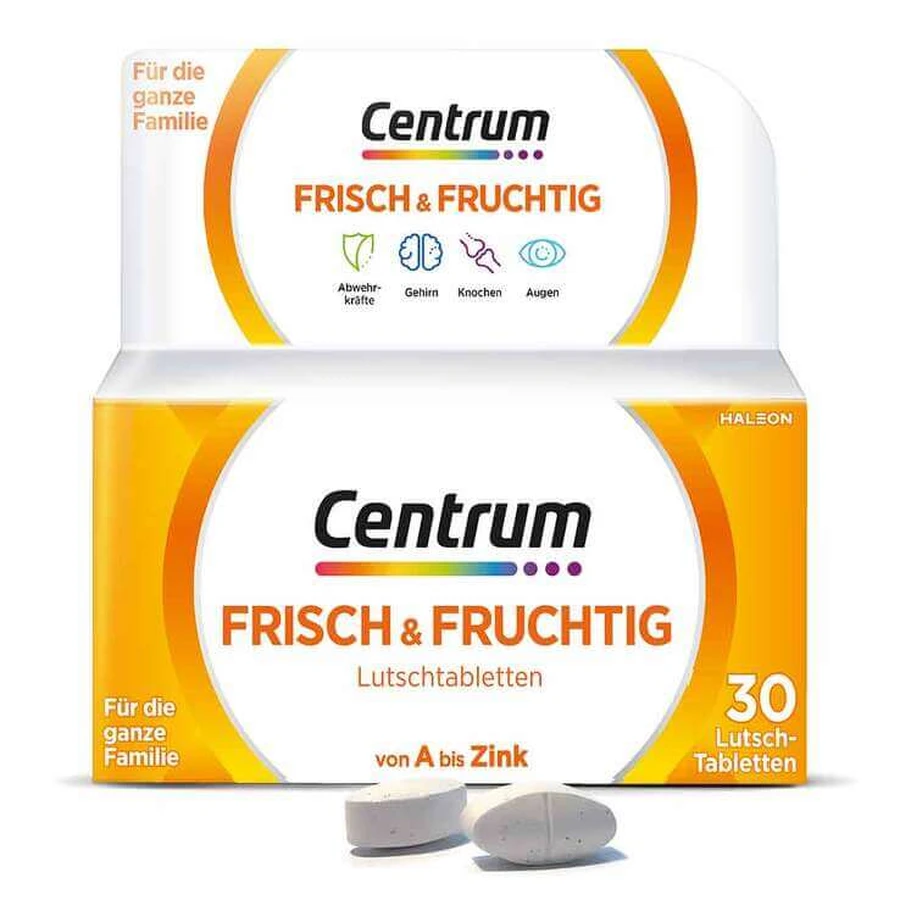 Centrum Fresh & Fruity zuigtabletten, 2 x 60 zuigtabletten