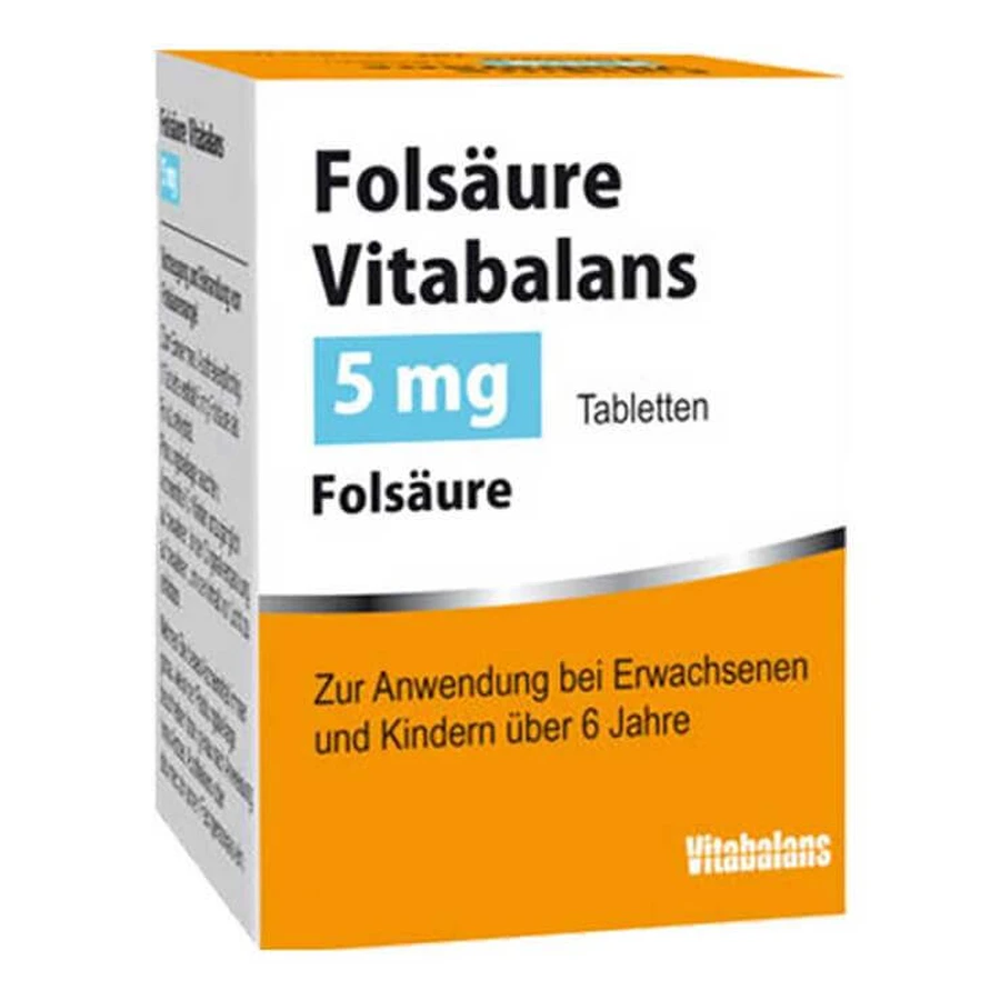 Folsäure Vitabalans 5 mg Tabletten, 50 St Tabletten