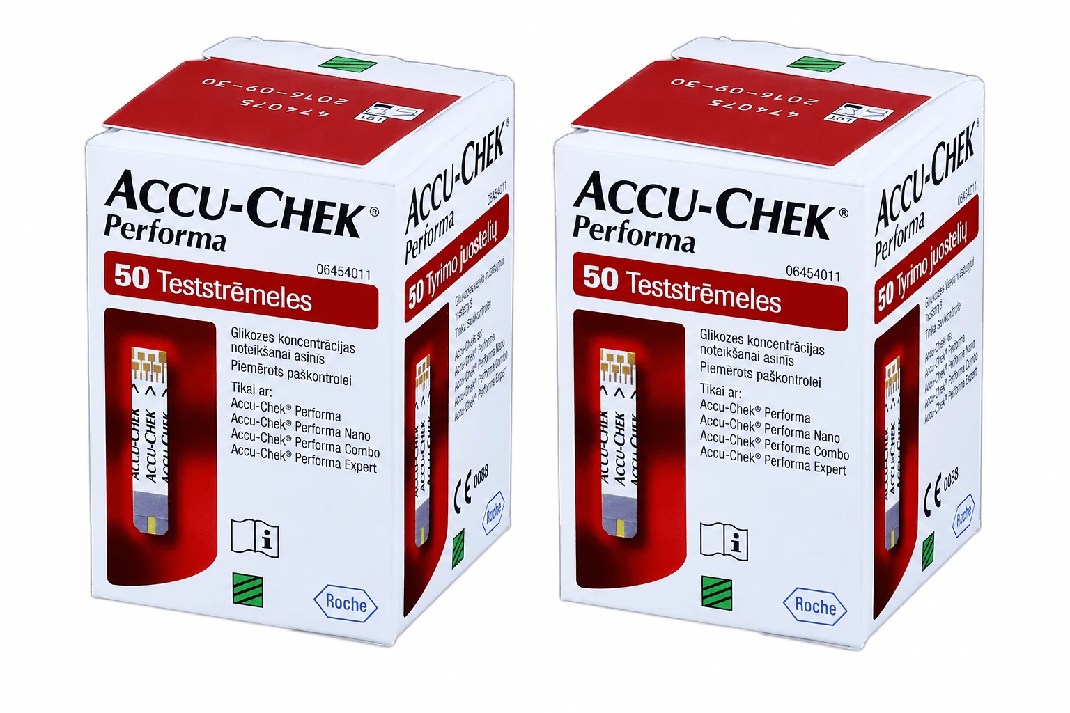 Accu-Chek Performa-teststrips voor bloedglucosemeter, 2 verpakkingen van 50 stuks, Roche