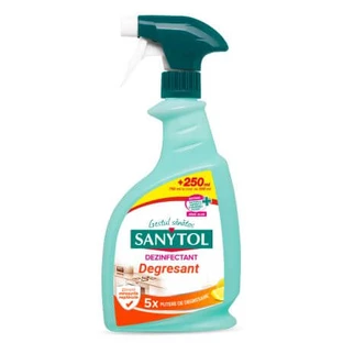 Keukenontvetter en -ontsmettingsmiddel, citroen, 500+250 ml, Sanytol