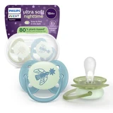 Avent Ultra Soft Glow-in-the-Dark-fopspeenset, Leaf, vanaf 18 maanden, SCF094/05, Philips