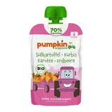 Puré ecológico de boniato, zanahoria y fresa, a partir de los 6 meses, 100 g, Pumpkin Organics