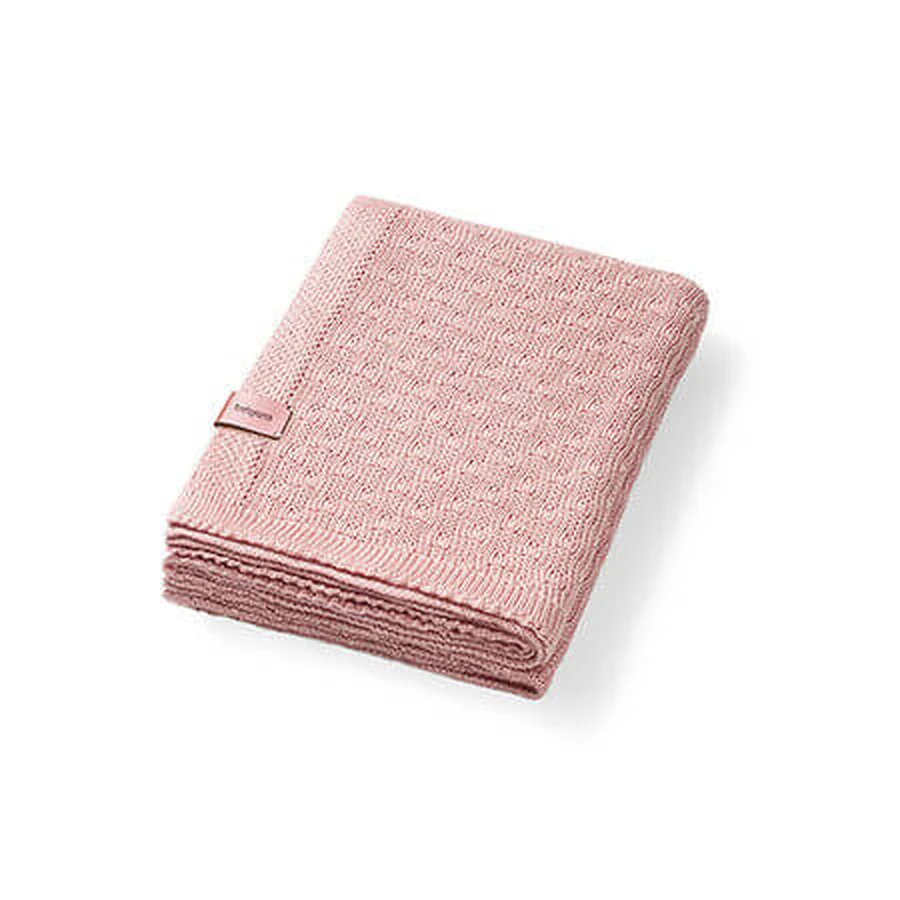 Coperta in maglia di bambù, 75x100 cm, rosa, Babyono