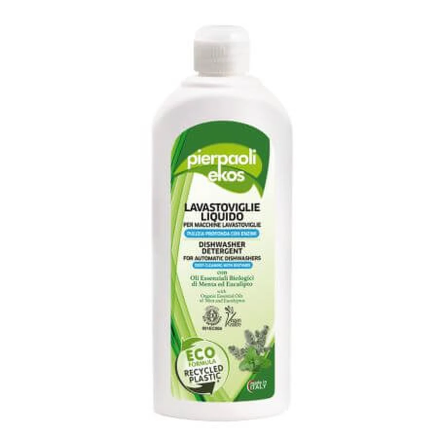 Detersivo ecologico per lavastoviglie, menta ed eucalipto, 500 ml, Pierpaoli Ekos