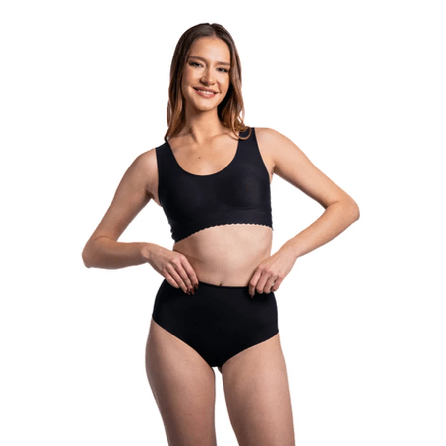 Kompressionsunterwäsche mit hoher Taille, L, Schwarz, Slip, 1 Stück, Norseli