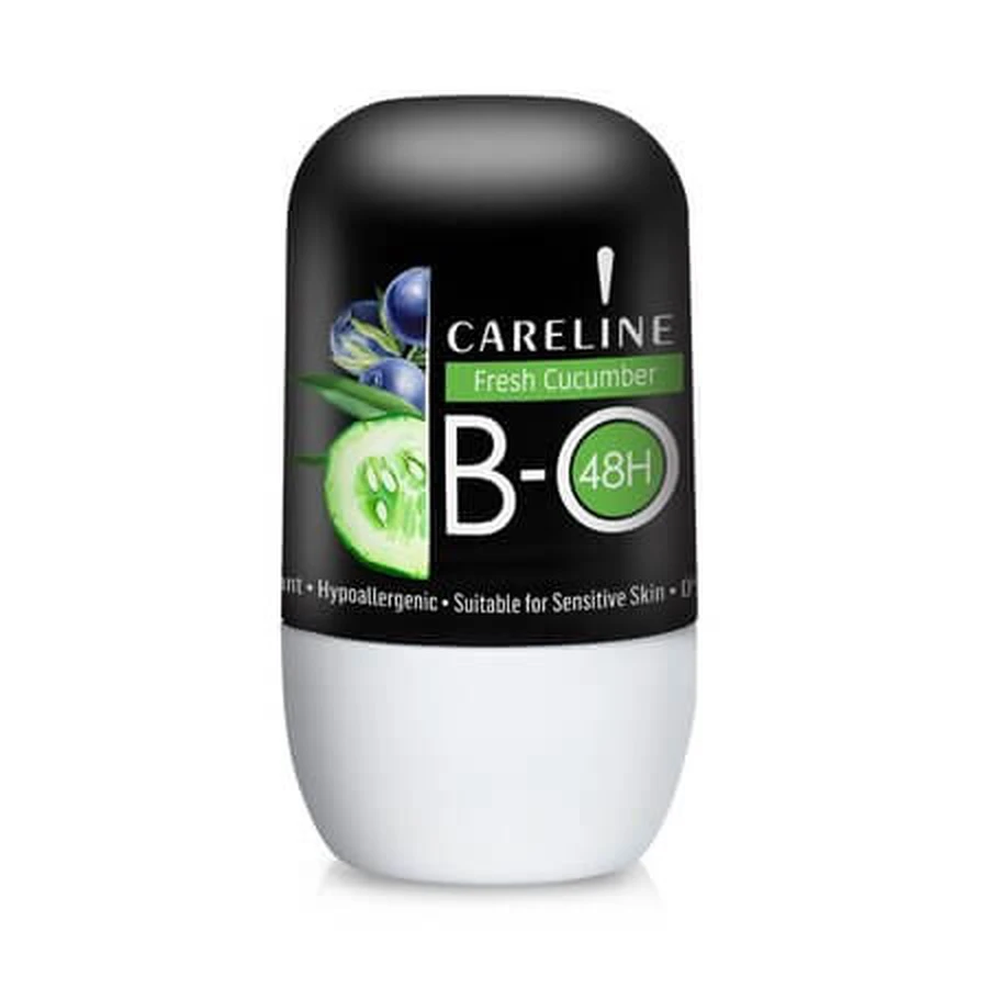 Deodorante antitraspirante roll-on, Cetriolo, 75 ml, Careline