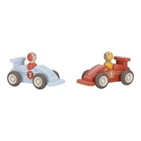 Juego de 2 coches de carreras de madera con piloto, a partir de 18 meses, Little Dutch