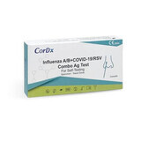 Rapid test kit for influenza A and B + Covid19 + RSV, 1 piece, CorDX