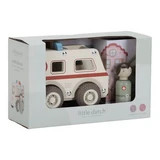 FSC-gecertificeerde houten speelgoedauto, ambulance, vanaf 18 maanden, Little Dutch