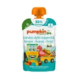Puré ecológico de zanahoria, manzana, coco, plátano, piña y espelta, a partir de los 6 meses, 100 g, Pumpkin Organics