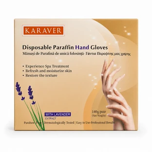 Disposable Paraffin Gloves with Lavender Extract, 140 g, Karaver
