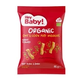 Biologische haver- en maïspuffs met tomatensmaak, vanaf 12 maanden, 35 g, Hey Baby