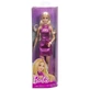 Barbie-Puppe, blonde Fashionista mit einem metallic-rosa Kleid, ab 3 Jahren, Mattel