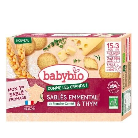 Biologische hartige crackers met Elemental en tijm, 72 g, Babybio