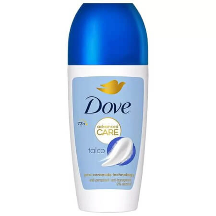 Talco roll-on deodorant, 50 ml, Dove voor vrouwen