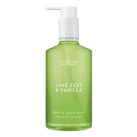Vloeibare hand- en lichaamszeep met limoenschil en vanille, 300 ml, Scottish Fine Soaps