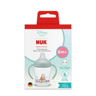 Biberon Perfect Match con manici e tettarella per l'apprendimento, Winnie, dai 6 mesi in su, 150 ml, Nuk