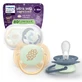 Avent Ultra Soft Glow-in-the-Dark Pacifier Set, 6–18 months, SCF094/03, 2 pieces, Philips