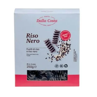 Black and White Rice Fusilli, 250 g, Dalla Costa