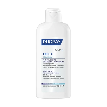 Kelual Squanorm verkoelende shampoo tegen vette roos, 200 ml, Ducray