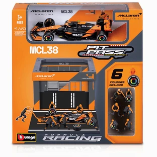 Modellino da collezione F1 Pit Pass, scala 1:43, Lando Norris, Bburago