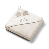 Bamboo Bath Towel with Hood, 100x100 cm, Beige, 0 months+, Babyono