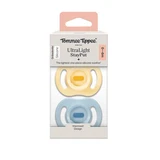UltraLight orthodontische fopspenen, geel/blauw, 0–6 maanden, set van 2, Tommee Tippee