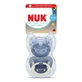 Day&Night First Choice Classic Pacifier Set, Blue, 0–6 Months, 2-Pack, Nuk